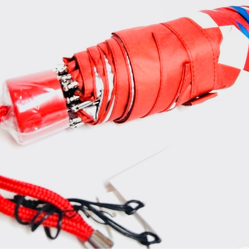 Coach Red, White, and Blue Striped Umbrella - Picture 3 of 6
